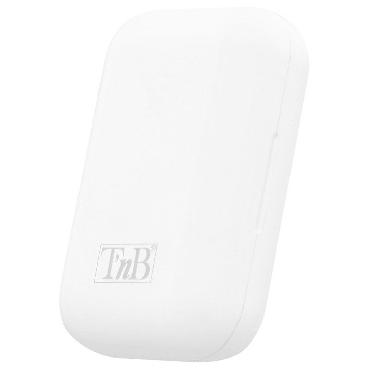 Ecouteurs sans fil TWS - T'nb - Shiny - Boîtier de charge - Bluetooth - Autonomie 25h - Contrôle tactile - Blanc Ecouteurs sans fil TWS - T'nb - Shiny - Boîtier de charge - Bluetooth - Autonomie 25h - Contrôle tactile - Blanc