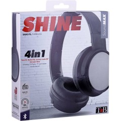 Casque 4 en 1 - T'nb - Shine 3 - Sans fil/filaire/lecteur de cartes SD