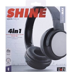 Casque 4 en 1 - T'nb - Shine 3 - Sans fil/filaire/lecteur de cartes SD