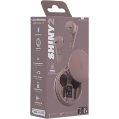 Ecouteurs sans fil TWS - T'nb - Shiny 2 - Boîtier de charge inclus -