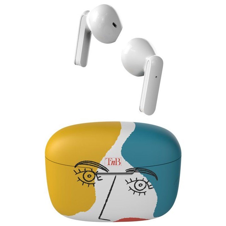 Ecouteurs sans fil - T'nb - Exclusiv' - ART 3 - Boîtier de charge inclus - Bluetooth - Autonomie 12h - Contrôle tactile - Blan Ecouteurs sans fil - T'nb - Exclusiv' - ART 3 - Boîtier de charge inclus - Bluetooth - Autonomie 12h - Contrôle tactile - Blan