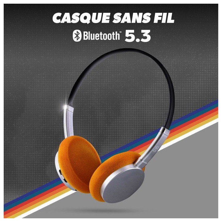 Casque sans fil - T'nb - Origin - Bluetooth - Autonomie jusqu'a 40h - Arceau réglable - Noir/gris Casque sans fil - T'nb - Origin - Bluetooth - Autonomie jusqu'a 40h - Arceau réglable - Noir/gris