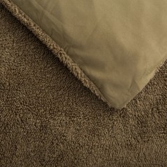 Parure de lit - TODAY - Teddy - 2 personnes - 220 x 240 cm - Vert uni