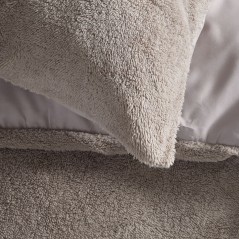 Parure de lit - TODAY - Teddy - 2 personnes - 220 x 240 cm - Beige uni