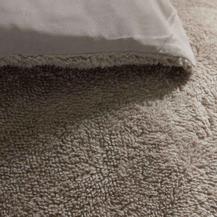 Parure de lit - TODAY - Teddy - 2 personnes - 220 x 240 cm - Beige uni Parure de lit - TODAY - Teddy - 2 personnes - 220 x 240 cm - Beige uni