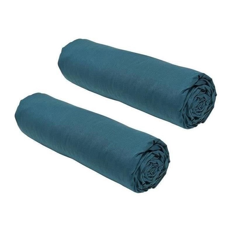 Lot de 2 draps housses TODAY Essential - 140 x 190 cm - 2 personnes -