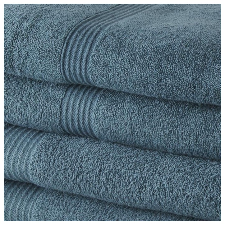 2 Serviettes de bain TODAY 50x90 + 2 Draps de bain 70x130 cm 100% Coton - Paon 2 Serviettes de bain TODAY 50x90 + 2 Draps de bain 70x130 cm 100% Coton - Paon