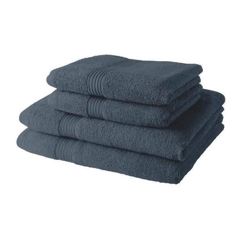 2 Serviettes de bain TODAY 50x90 + 2 Draps de bain 70x130 cm 100% Coto