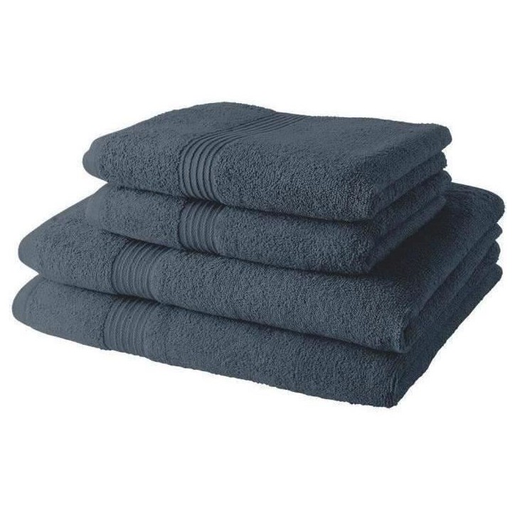 2 Serviettes de bain TODAY 50x90 + 2 Draps de bain 70x130 cm 100% Coton - Denim 2 Serviettes de bain TODAY 50x90 + 2 Draps de bain 70x130 cm 100% Coton - Denim