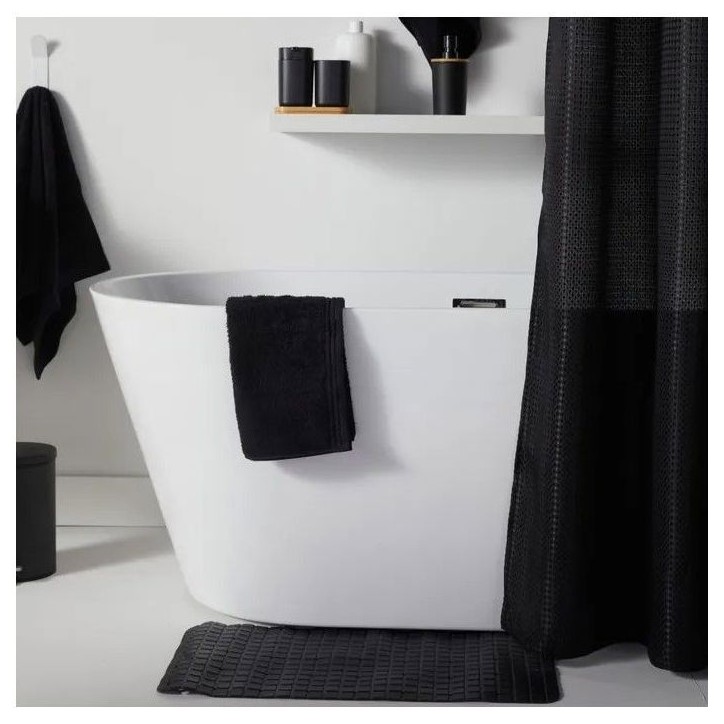 Set de douche - TODAY - UTILITY - Panier, tapis, rideau - Black Set de douche - TODAY - UTILITY - Panier, tapis, rideau - Black