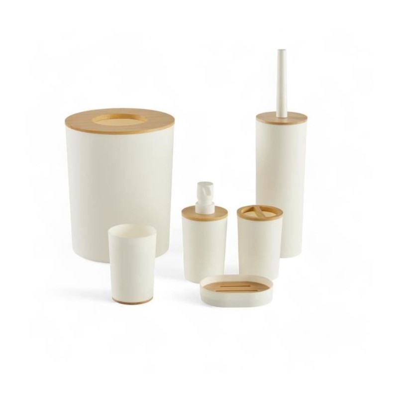Lot de 6 acc SDB - TODAY - UTILITY - Dist savon, gobelet, porte-brosse