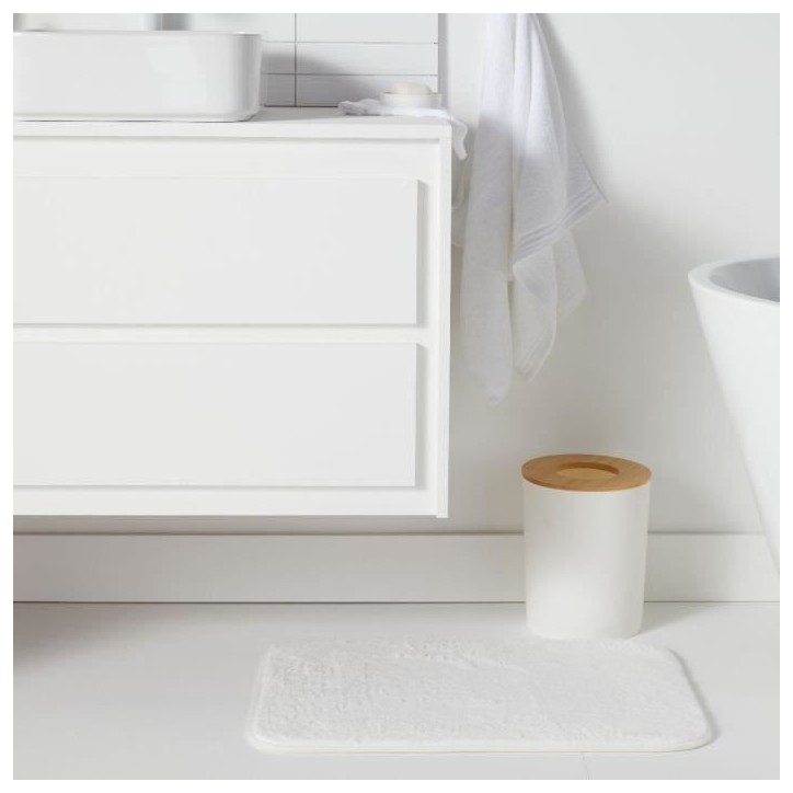 Lot de 6 acc SDB - TODAY - UTILITY - Dist savon, gobelet, porte-brosse a dents, porte savon, brosse WC, poubelle - White