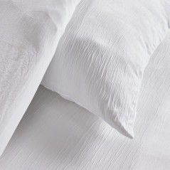 Parure de lit - TODAY - Essential - 2 personnes - 220 x 240 cm - Effet crépon blanc