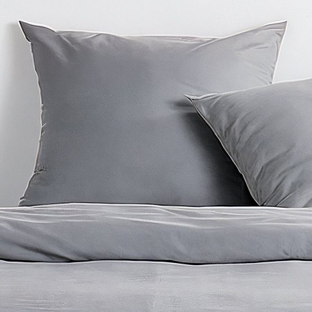 Parure de lit - TODAY - Essential - 2 personnes - 220 x 240 cm - Effet crépon gris