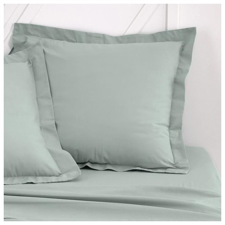 Taie d'oreiller TODAY Essential - 63 x 63+5 cm - 100% Coton uni - Celadon