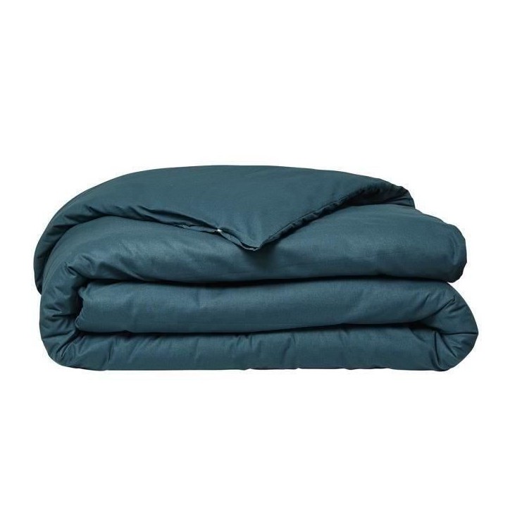 Housse de couette TODAY Essential - 240 x 260 cm - 2 personnes - 100% Coton uni - Paon