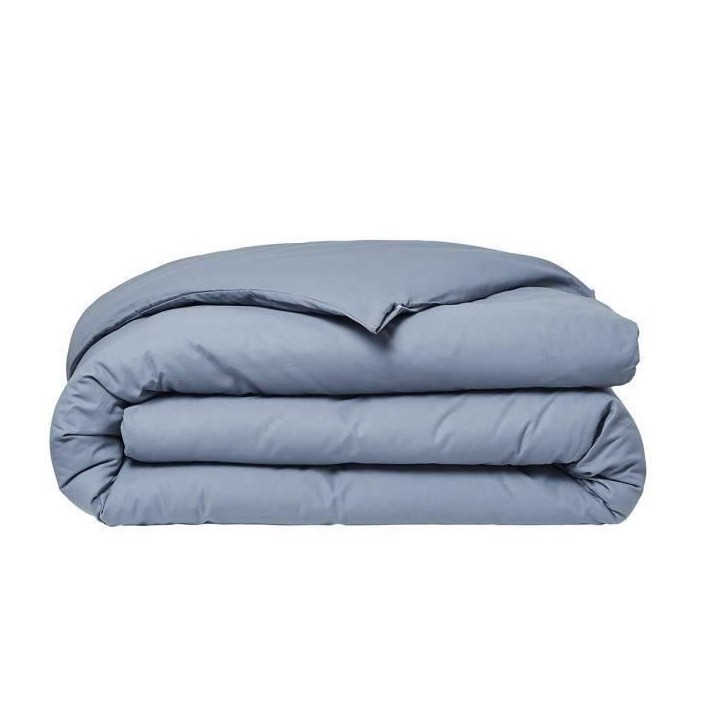 Housse de couette TODAY Essential - 240 x 260 cm - 2 personnes - 100% Coton uni - Denim