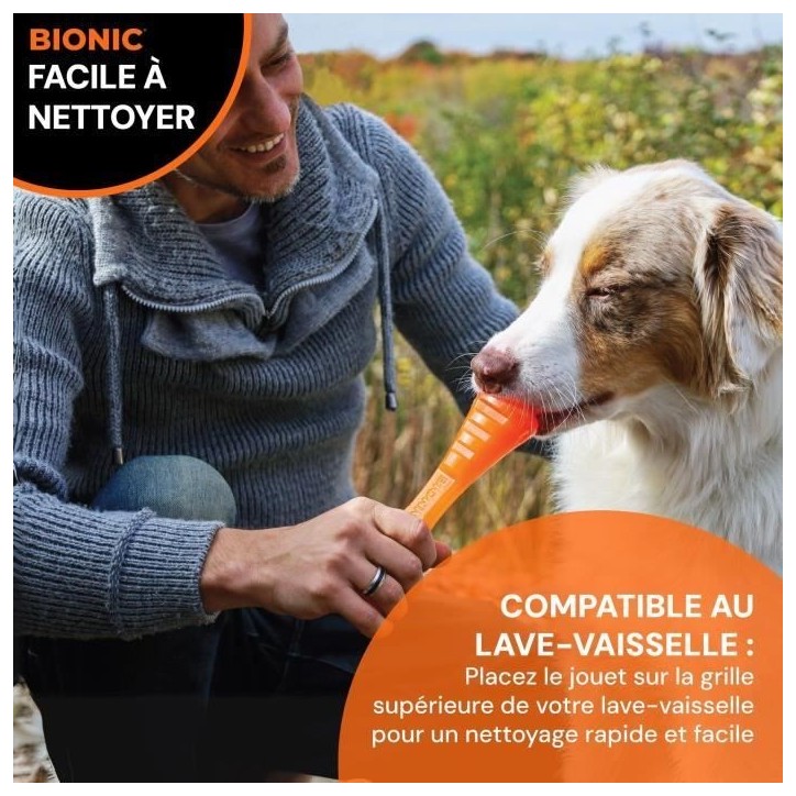 Jouet pour chien - BIONIC - Bâton Urban stick - Taille Medium 23 cm - En caoutchouc ultra résistant - sans plomb, BPA ni phtal Jouet pour chien - BIONIC - Bâton Urban stick - Taille Medium 23 cm - En caoutchouc ultra résistant - sans plomb, BPA ni phtal