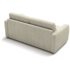 Canapé convertible express - 3 places - TOM - Velours côtelé beige