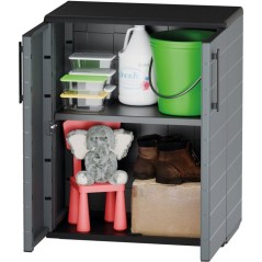 Armoire basse - TOOD - 2 portes + 1 étagere en polypropylene - 68 x 3