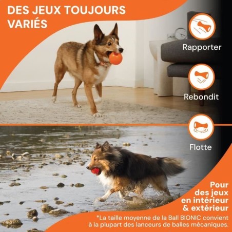 Jouet pour chien - BIONIC - Balle - Taille Medium 6,7 cm - Caoutchouc