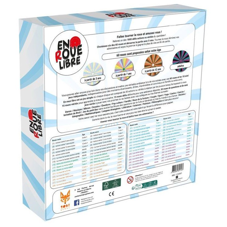 EN ROUE LIBRE - Jeu de société - TOPI GAMES - 2 a 6 joueurs - Des 7 ans