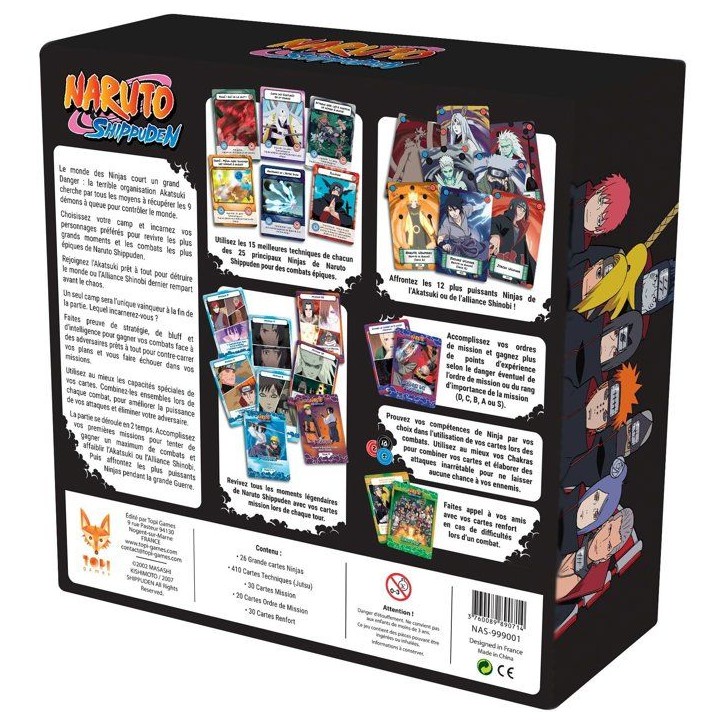 NARUTO SHIPPUDEN - COMBATS DE NINJA - Jeu de société - TOPI GAMES - 2 a 6 joueurs - Des 7 ans NARUTO SHIPPUDEN - COMBATS DE NINJA - Jeu de société - TOPI GAMES - 2 a 6 joueurs - Des 7 ans