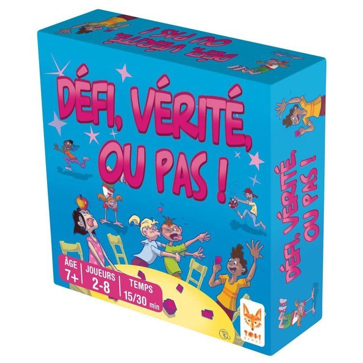 DEFI, VERITE OU PAS ! - Jeu de Société - TOPI GAMES - 2 a 8 joueurs - Des 7 ans DEFI, VERITE OU PAS ! - Jeu de Société - TOPI GAMES - 2 a 8 joueurs - Des 7 ans