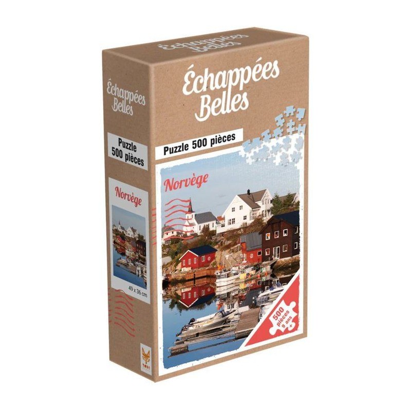Puzzle - TOPI GAMES - Echappées Belles Norvege - 500 pieces - Des 7 a