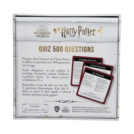 HARRY POTTER QUIZZ 500 - Jeu de société - TOPI GAMES - 2 a 8 joueurs - Des 7 ans