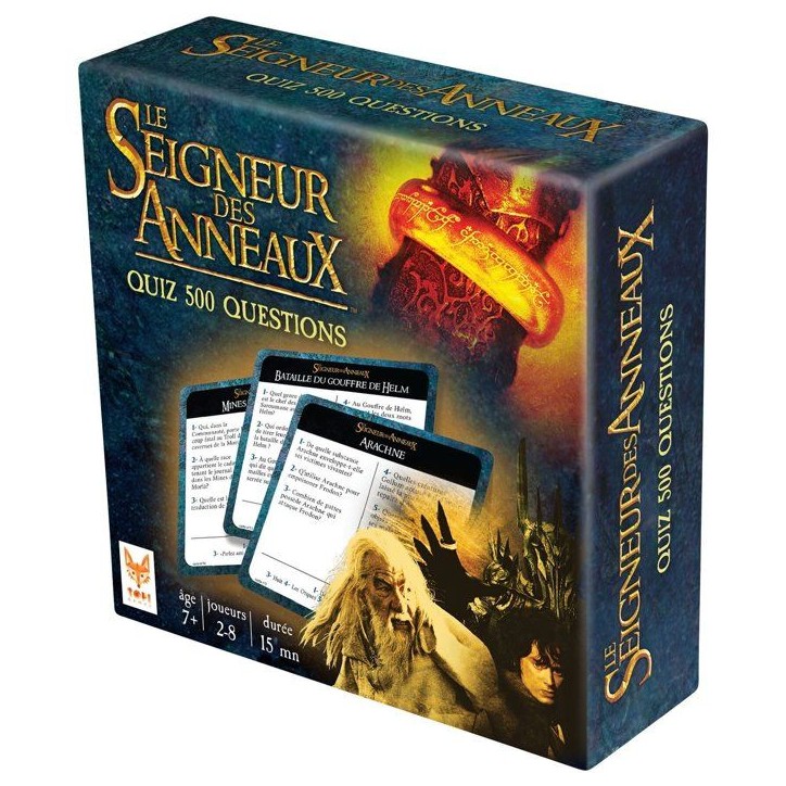 LE SEIGNEUR DES ANNEAUX QUIZZ 500 - Jeu de société - TOPI GAMES - 2 a 8 joueurs - Des 7 ans LE SEIGNEUR DES ANNEAUX QUIZZ 500 - Jeu de société - TOPI GAMES - 2 a 8 joueurs - Des 7 ans