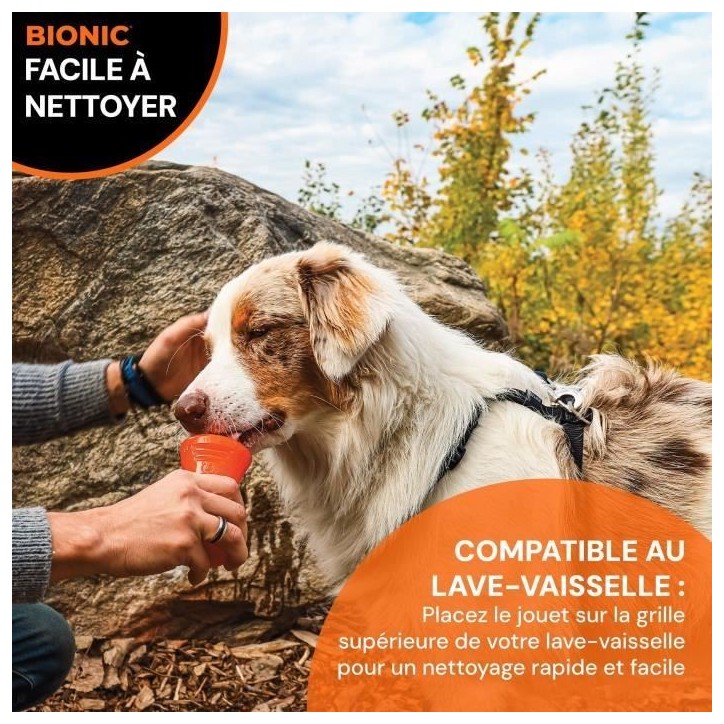 Jouet pour chien - BIONIC - Os - Taille Medium 12 cm - Caoutchouc ultra résistant - sans plomb, BPA ni phtalates Jouet pour chien - BIONIC - Os - Taille Medium 12 cm - Caoutchouc ultra résistant - sans plomb, BPA ni phtalates