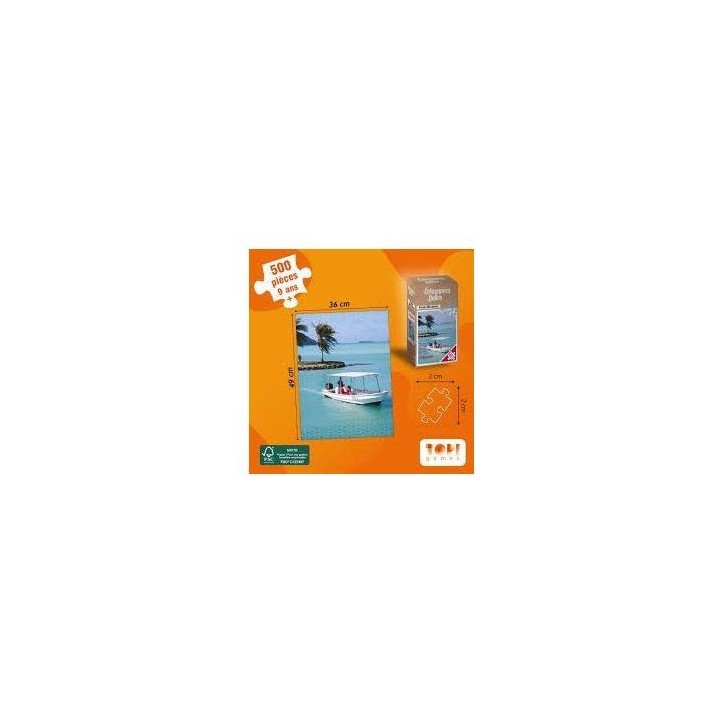 Puzzle - TOPI GAMES - Echappées Belles Polynésie - 500 pieces - Des 10 ans Puzzle - TOPI GAMES - Echappées Belles Polynésie - 500 pieces - Des 10 ans