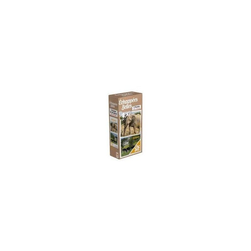 Puzzle - TOPI GAMES - Echappées Belles Animaux - 2x49 pieces - Des 6