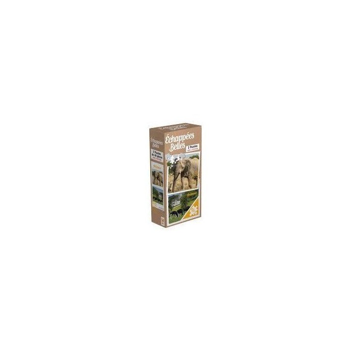 Puzzle - TOPI GAMES - Echappées Belles Animaux - 2x49 pieces - Des 6 ans Puzzle - TOPI GAMES - Echappées Belles Animaux - 2x49 pieces - Des 6 ans