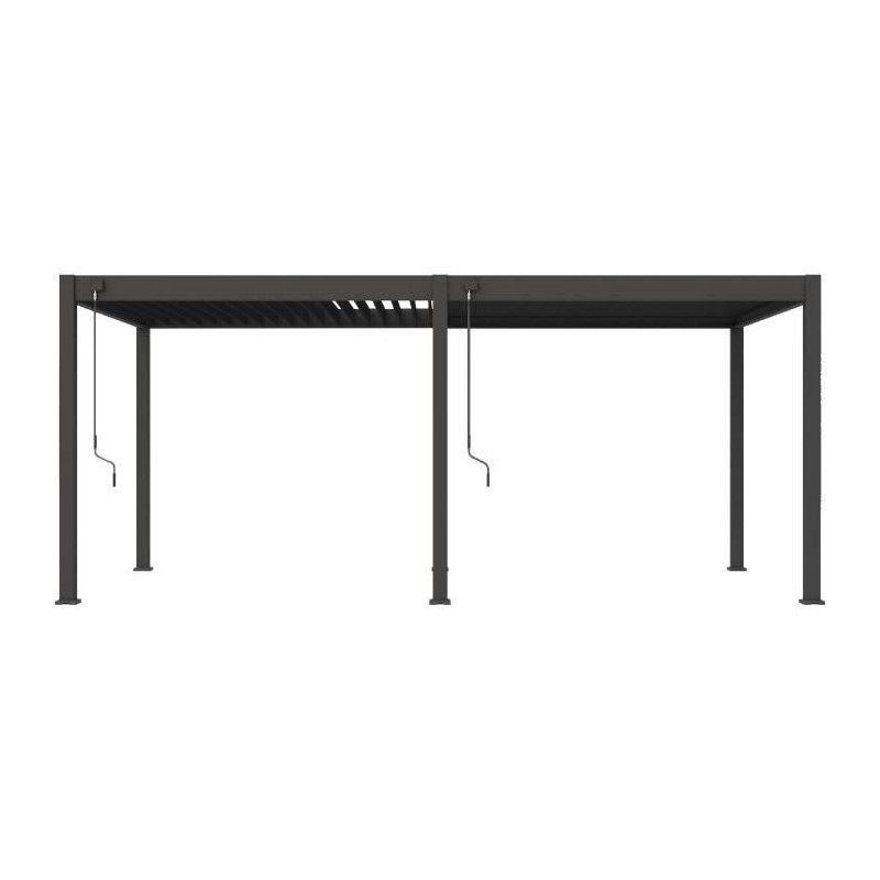 Pergola - Aluminium - OMBREA - Bioclimatique - Anthracite - 3x6 m