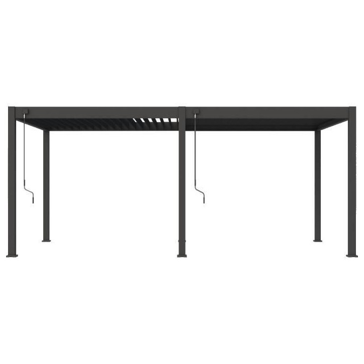Pergola - Aluminium - OMBREA - Bioclimatique - Anthracite - 3x6 m Pergola - Aluminium - OMBREA - Bioclimatique - Anthracite - 3x6 m