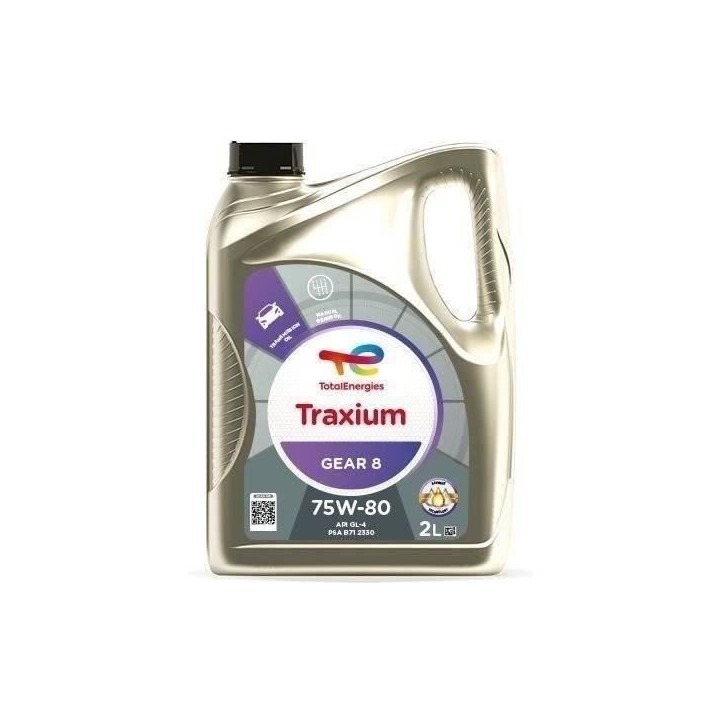 Huile de transmission - TotalEnergies - Traxium Gear 8 75W-80 - 2L Huile de transmission - TotalEnergies - Traxium Gear 8 75W-80 - 2L