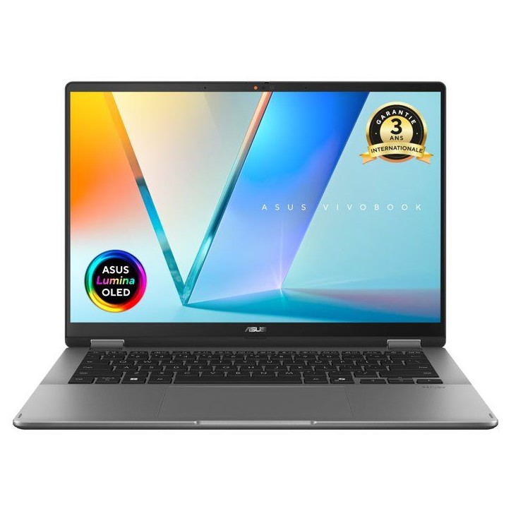 PC Portable ASUS VivoBook 14 Flip OLED TP3407 : Win 11 - 14.0 WUXGA Tactile - Intel Core Ultra 7 256V - RAM 16Go - 512Go SSD PC Portable ASUS VivoBook 14 Flip OLED TP3407 : Win 11 - 14.0 WUXGA Tactile - Intel Core Ultra 7 256V - RAM 16Go - 512Go SSD