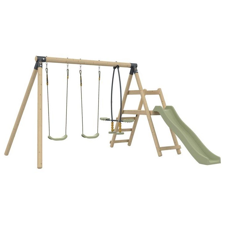 Portique balançoire - 3 agres avec toboggan - SHERWOOD AJONC - TP TOYS Portique balançoire - 3 agres avec toboggan - SHERWOOD AJONC - TP TOYS