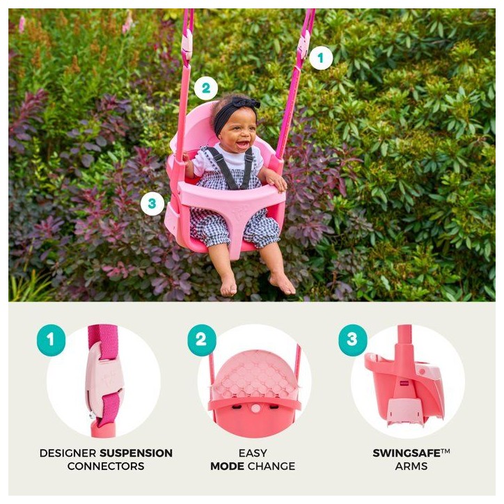 Fauteuil bébé 4-en-1 - TP TOYS - QUADPOD - Rose Fauteuil bébé 4-en-1 - TP TOYS - QUADPOD - Rose
