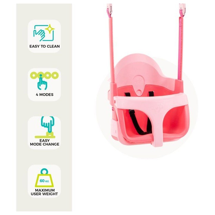 Fauteuil bébé 4-en-1 - TP TOYS - QUADPOD - Rose Fauteuil bébé 4-en-1 - TP TOYS - QUADPOD - Rose