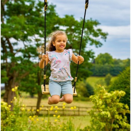 Balançoire - TP TOYS - Bois corde noire - H 300-350 cm