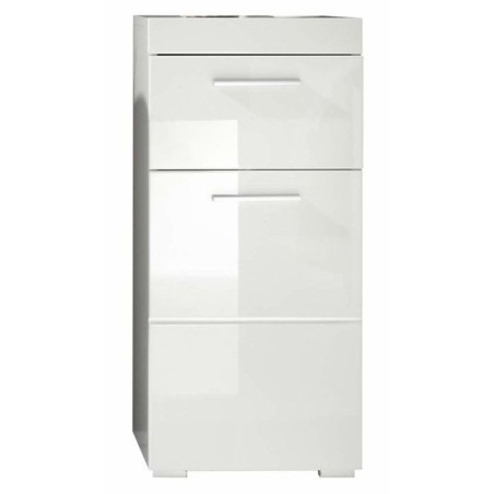 Meuble de salle de bain Rangement bas - 1 porte & 1 tiroir - Blanc - L
