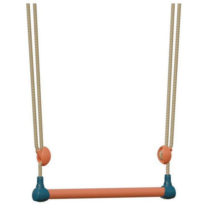 Trapeze pour portique - ALEO BY TRIGANO - 529 - Suspente corde - Corail / Bleu Trapeze pour portique - ALEO BY TRIGANO - 529 - Suspente corde - Corail / Bleu