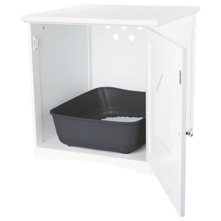 Cabine de toilette - TRIXIE - 49 x 51 x 51 cm - Blanc Cabine de toilette - TRIXIE - 49 x 51 x 51 cm - Blanc