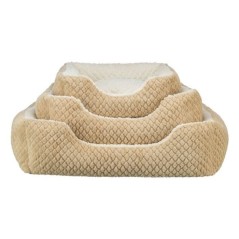 Panier pour chien - TRIXIE - KALINE MIO - 65 x 50 cm - Gris / Vieux rose