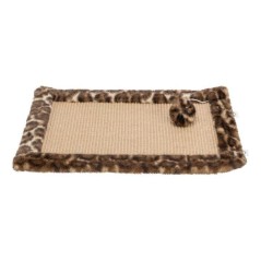 Tapis griffoir - TRIXIE - LEO - 55 x 35 cm - Brun imprimé léopard