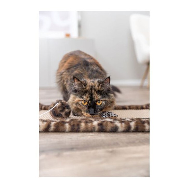 Tapis griffoir - TRIXIE - LEO - 55 x 35 cm - Brun imprimé léopard Tapis griffoir - TRIXIE - LEO - 55 x 35 cm - Brun imprimé léopard