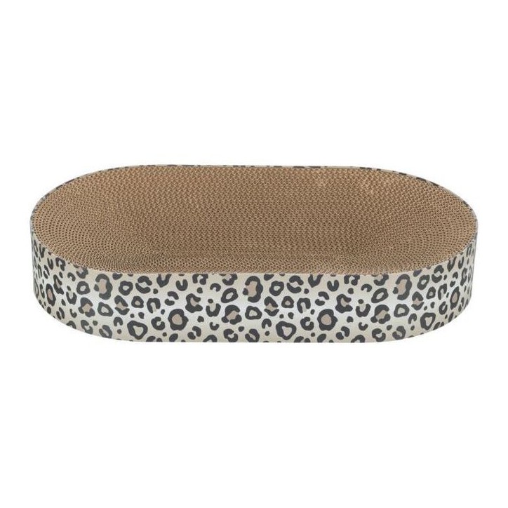 Lit griffoir - TRIXIE - LEO - Carton - 63 x 10 x 35 cm - Creme imprimé léopard Lit griffoir - TRIXIE - LEO - Carton - 63 x 10 x 35 cm - Creme imprimé léopard